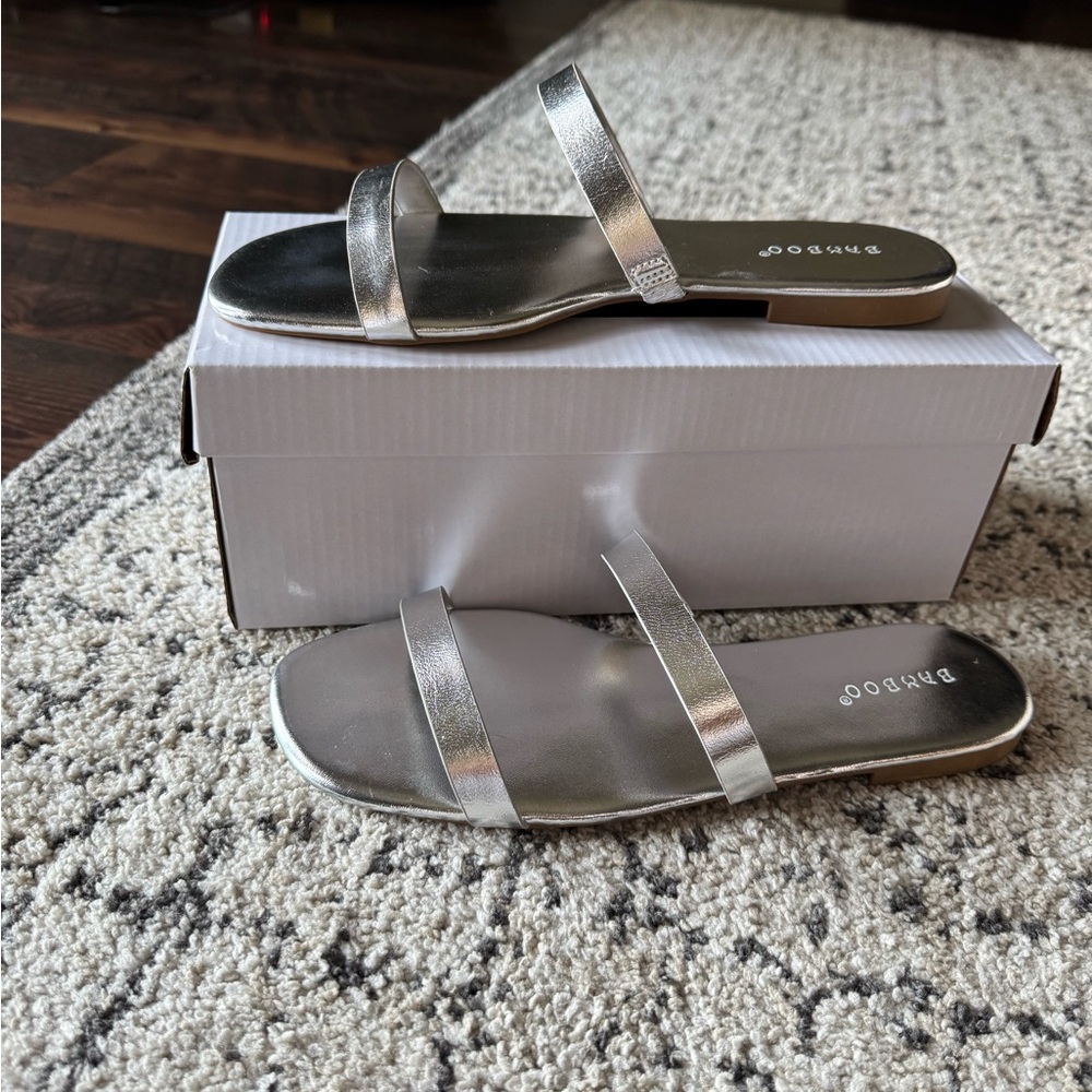 BAMBOO Silver Women's Sandals